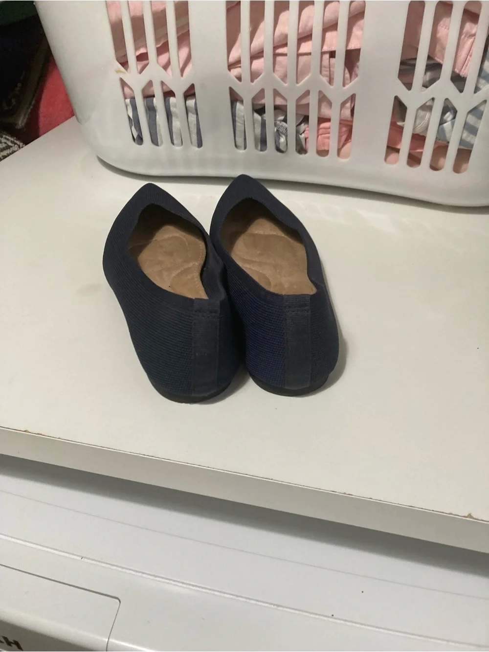 Old Navy Navy Pointed Toe Knit Flats - Picture 2 of 3
